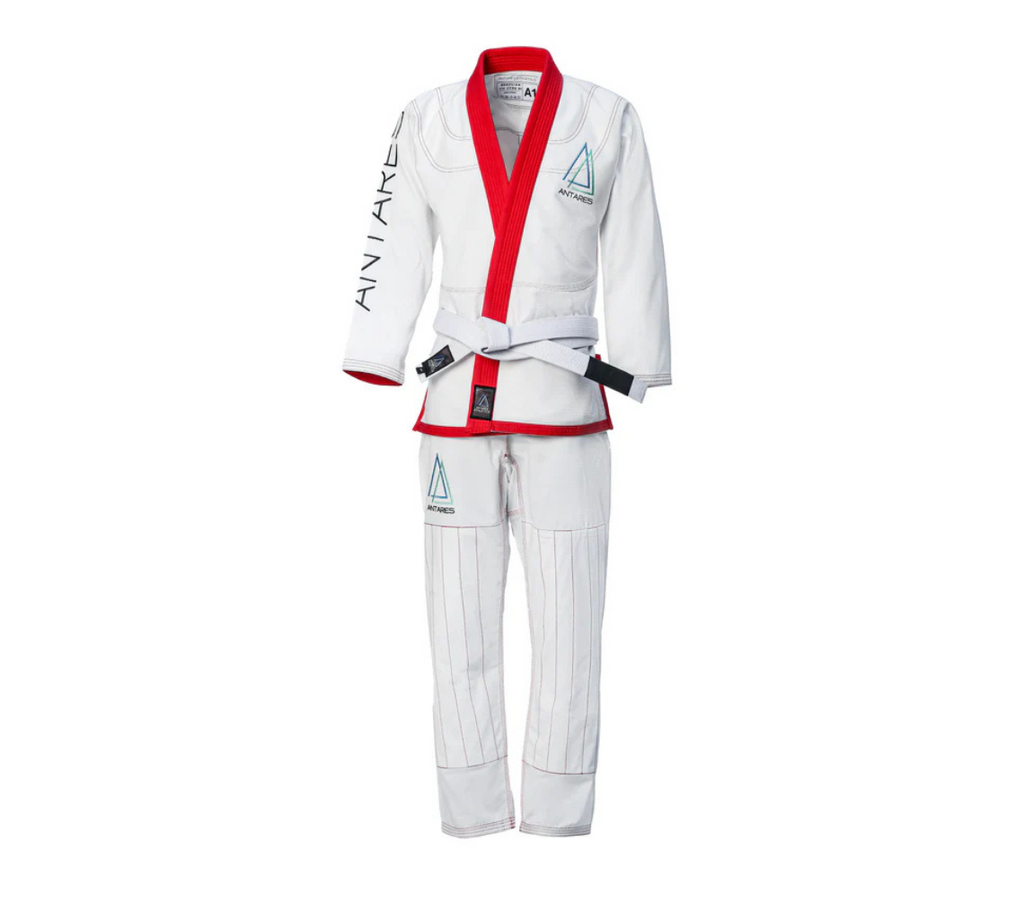 Kids - Warrior White and Red Brazilian Jiu Jitsu Gi
