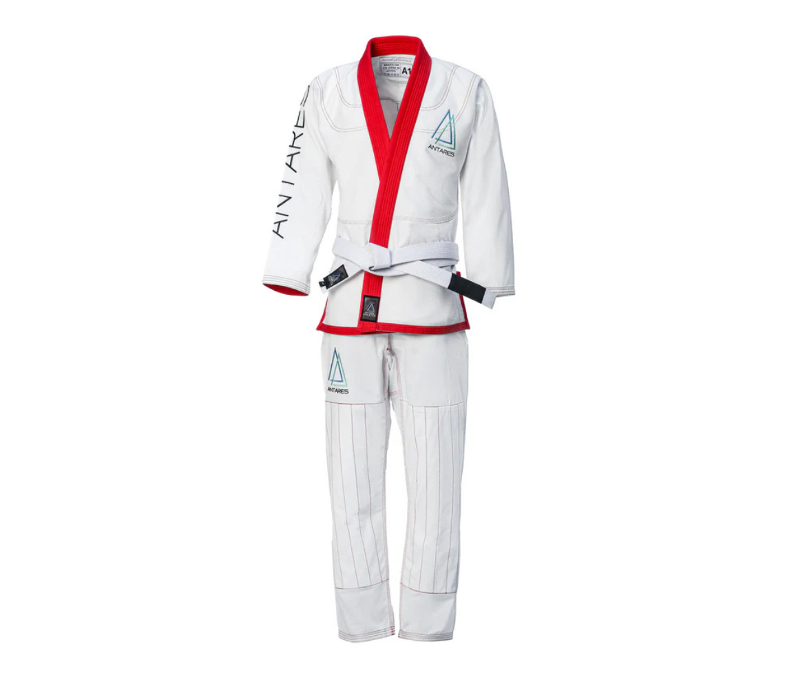 Kids - Warrior White and Red Brazilian Jiu Jitsu Gi