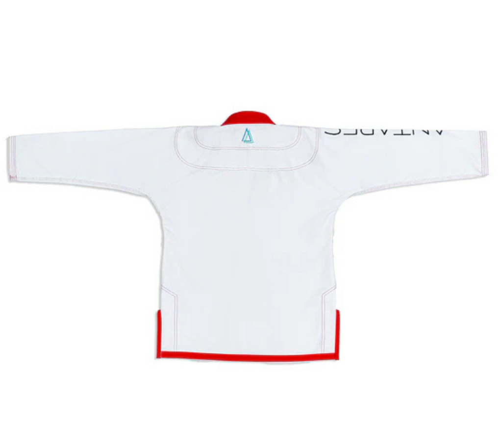 Kids - Warrior White and Red Brazilian Jiu Jitsu Gi