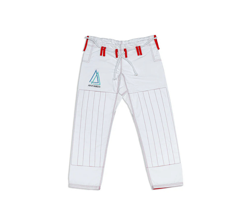 Kids - Warrior White and Red Brazilian Jiu Jitsu Gi