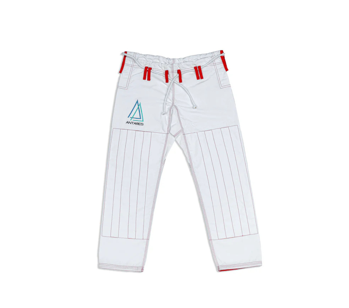 Kids - Warrior White and Red Brazilian Jiu Jitsu Gi