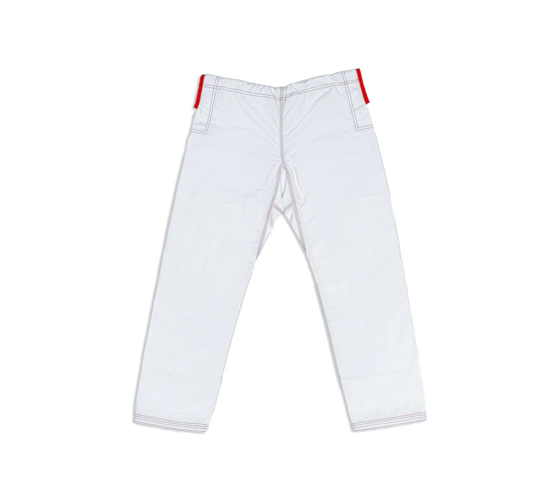 Kids - Warrior White and Red Brazilian Jiu Jitsu Gi