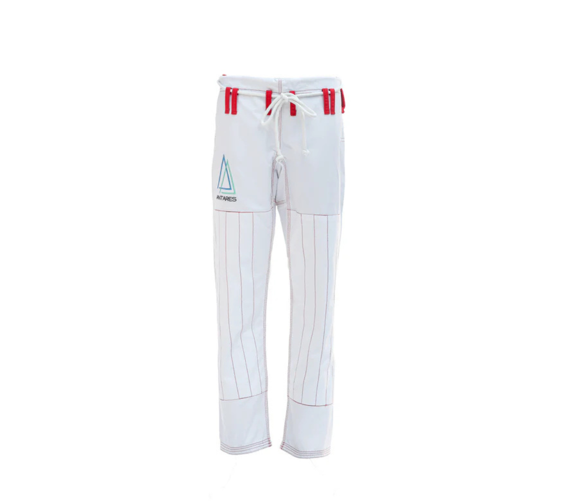 Kids - Warrior White and Red Brazilian Jiu Jitsu Gi