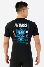 Blue Skull Brazilian Jiu Jitsu Rashguard - Half Sleeve