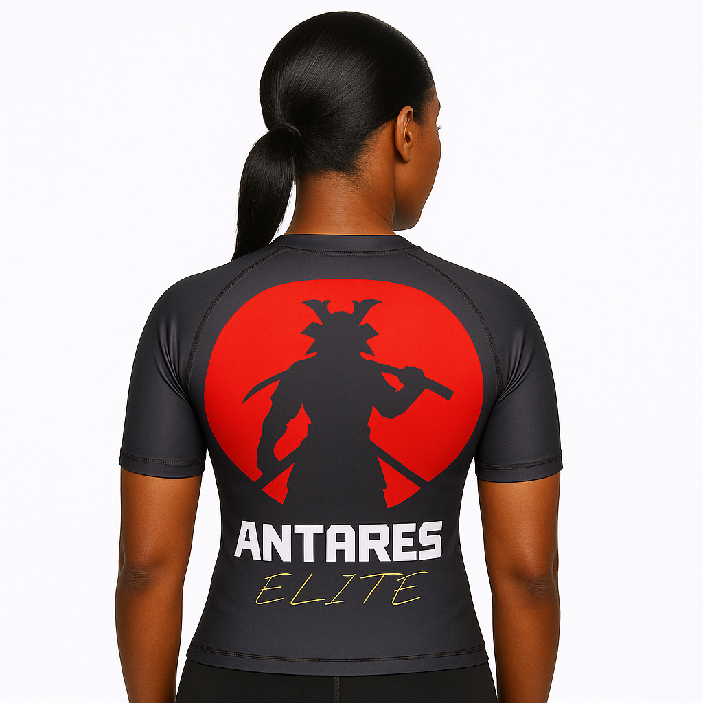 Red Samurai Brazilian Jiu Jitsu Rashguard - Half Sleeve