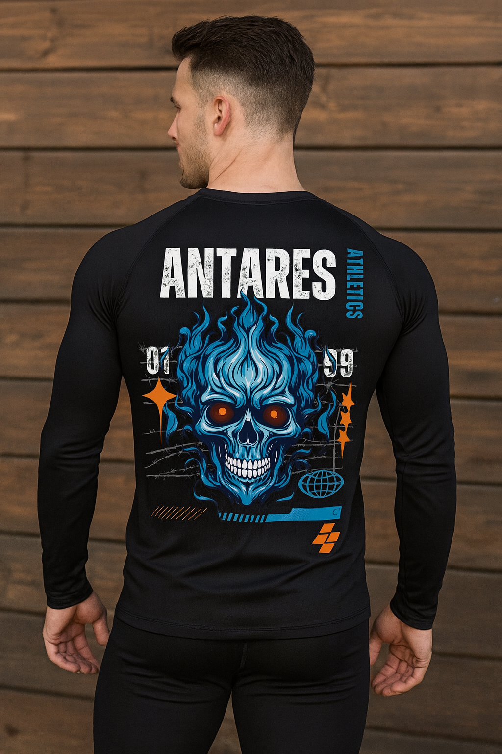 Blue Skull Brazilian Jiu Jitsu Rashguard - Full Sleeve