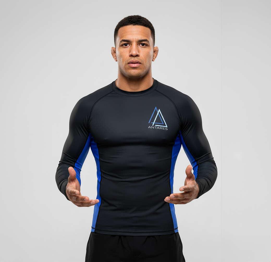 Black Brazilian Jiu Jitsu Rashguard - Full Sleeves