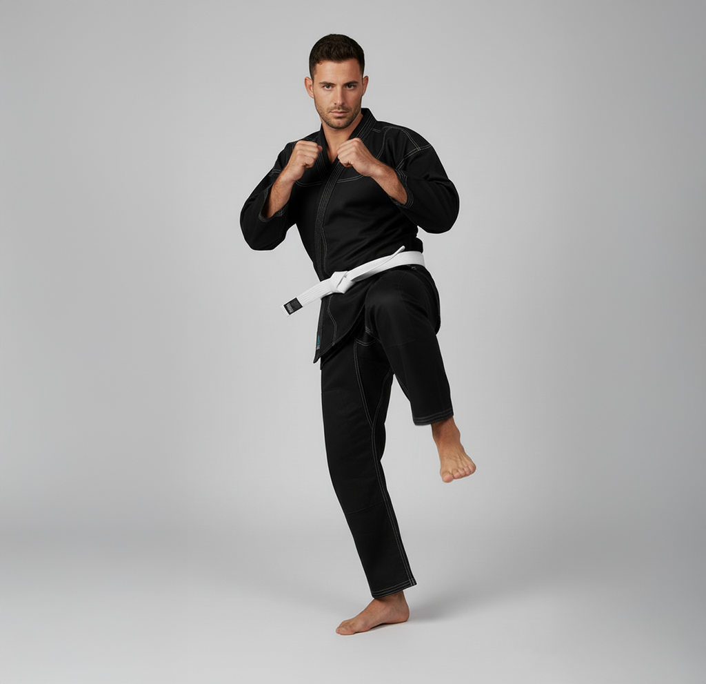 Black - Karate Gi (White Belt Included)