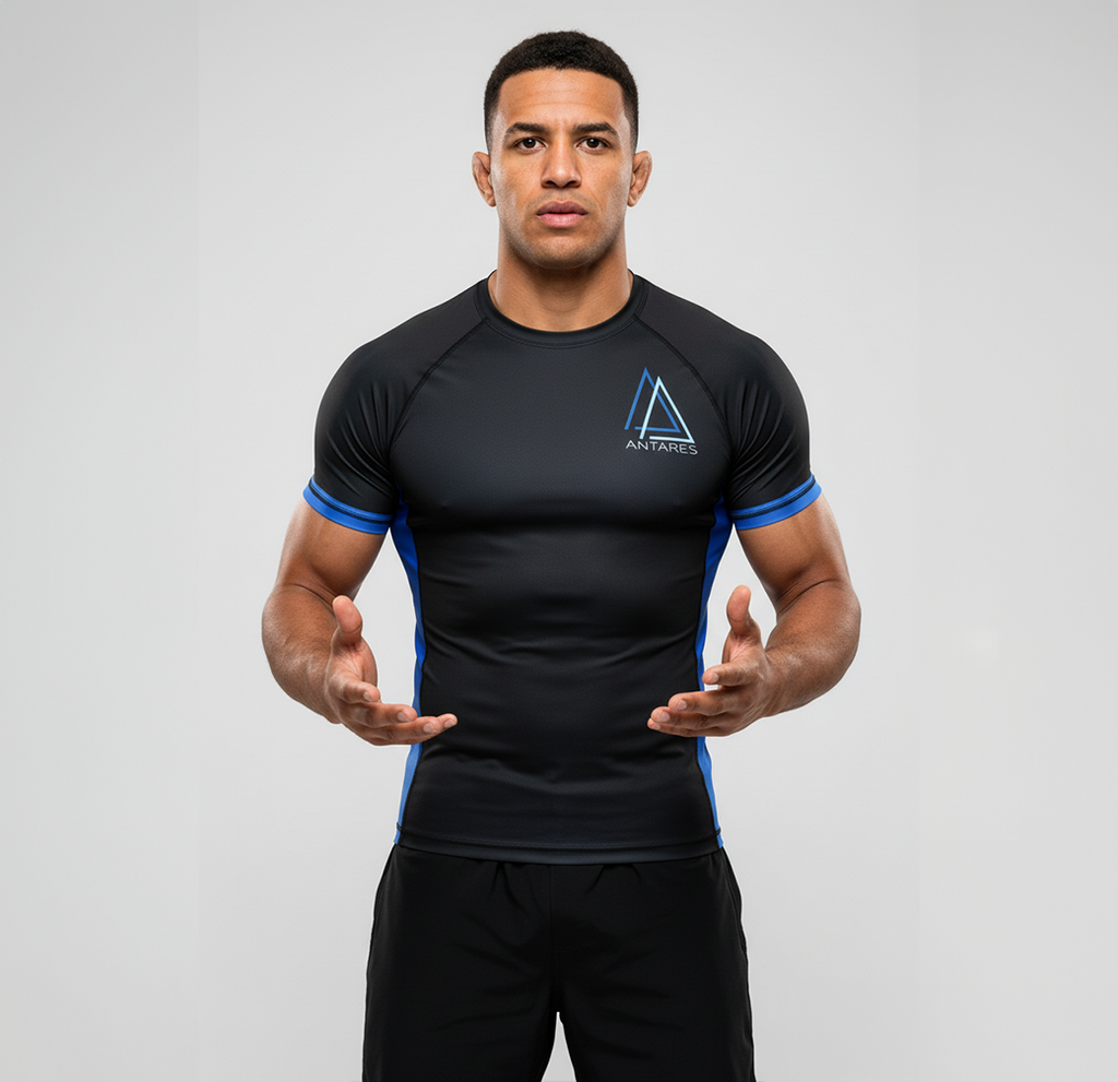 Black Brazilian Jiu Jitsu Rashguard - Half Sleeve