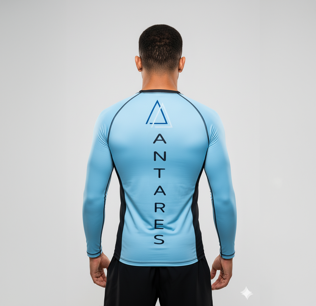 Light Blue Brazilian Jiu Jitsu Rashguard - Full Sleeve