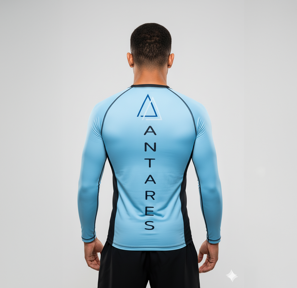 Light Blue Brazilian Jiu Jitsu Rashguard - Full Sleeve