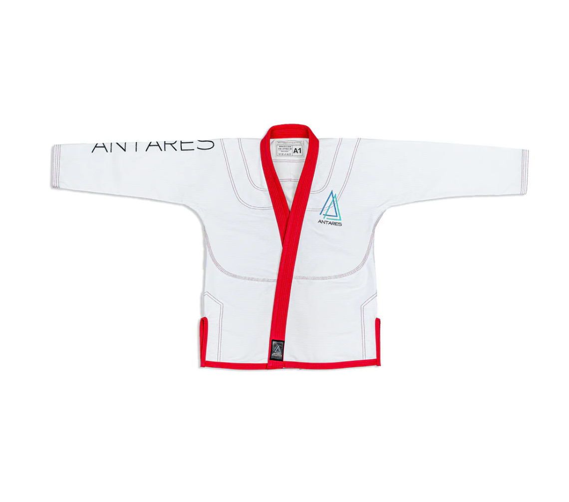 Warrior White and Red Brazilian Jiu Jitsu Gi