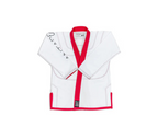 Warrior White and Red Brazilian Jiu Jitsu Gi