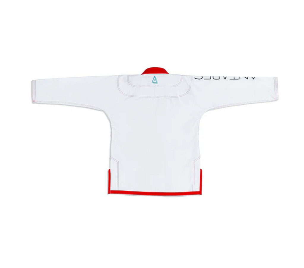 Warrior White and Red Brazilian Jiu Jitsu Gi