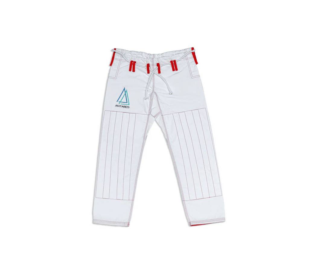 Warrior White and Red Brazilian Jiu Jitsu Gi