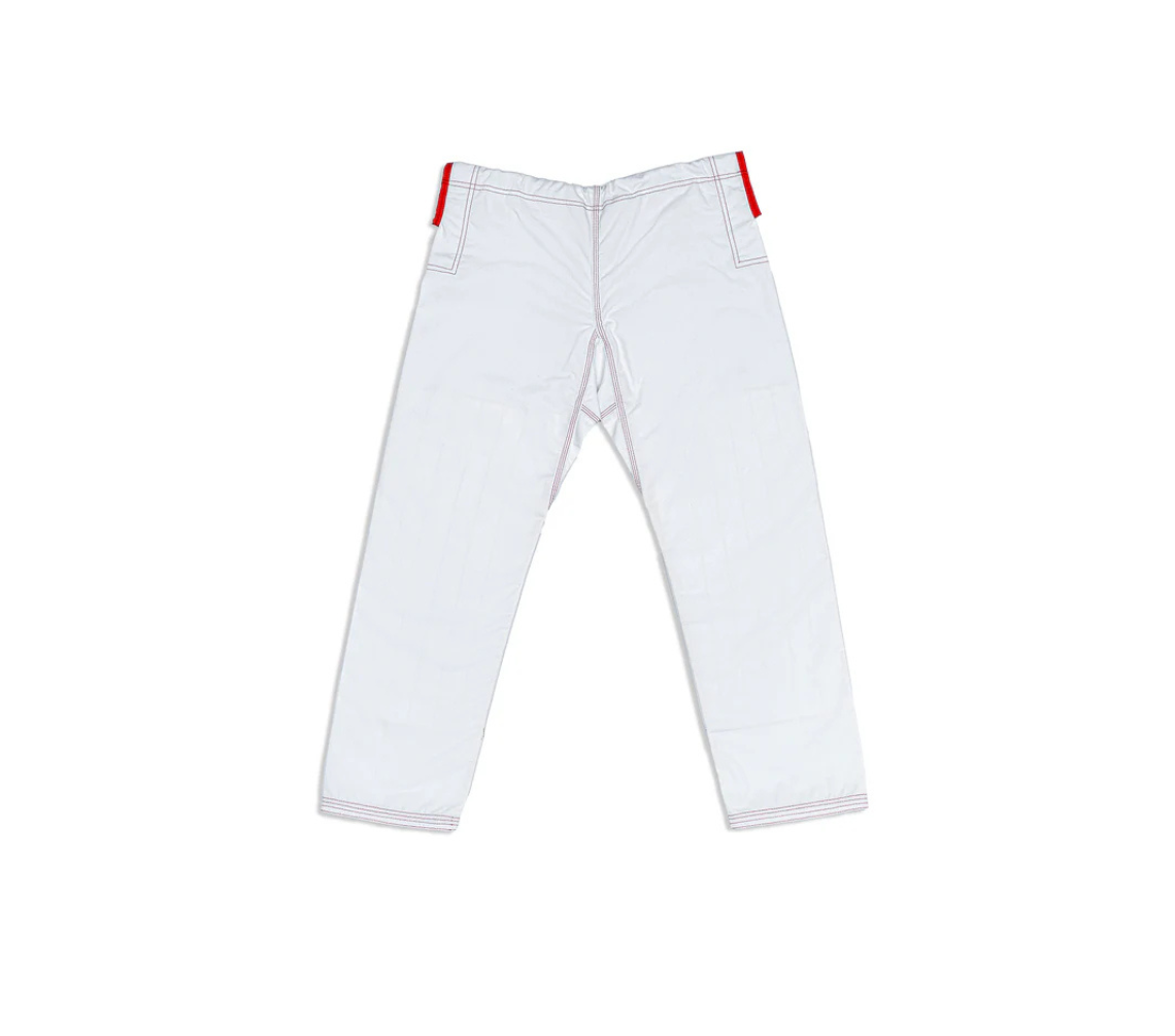 Warrior White and Red Brazilian Jiu Jitsu Gi