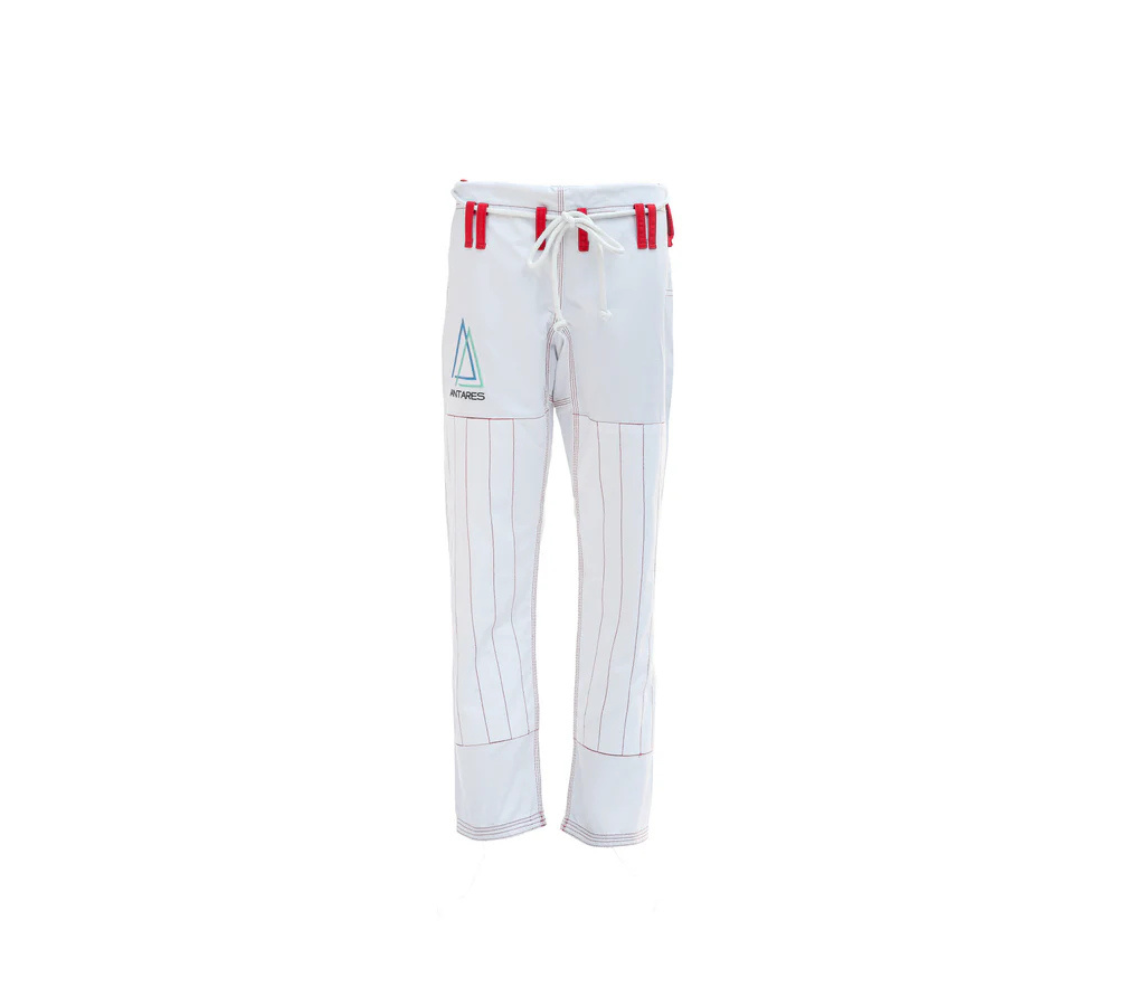 Warrior White and Red Brazilian Jiu Jitsu Gi